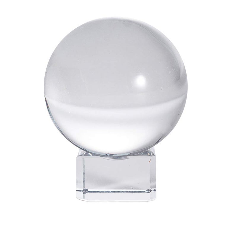 LONGWIN 50mm(2 inch) K9 Photography Solid Crystal Glass Ball Sphere with Free Stand Suncatcher (Clear) - Image 1
